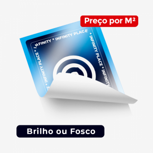 Adesivo Personalizado em Vinil Branco -Vinil Branco Preço por M² -Impressão Colorida  -Refile Reto 