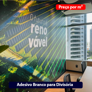 Adesivo para Divisórias Vinil Branco