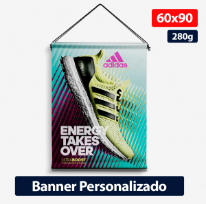 Banner Vertical Personalizado - 60x90 - 280g -Personalizado - Bastão - Ponteira - Cordinha 60x90 -Impressão Colorida   -Personalizado com a sua arte e/ou logotipo