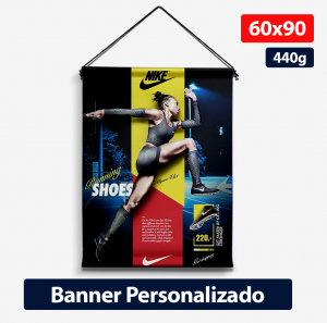 Banner Vertical Personalizado - 60x90 - 440g -Personalizado - Bastão - Ponteira - Cordinha 60x90 -Impressão Colorida   -Personalizado com a sua arte e/ou logotipo