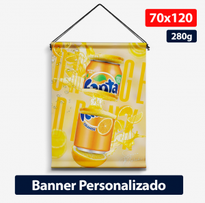 Banner Vertical Personalizado -  70x120 - 280g -Personalizado - Bastão - Ponteira - Cordinha 70x120 -Impressão Colorida   -Personalizado com a sua arte e/ou logotipo