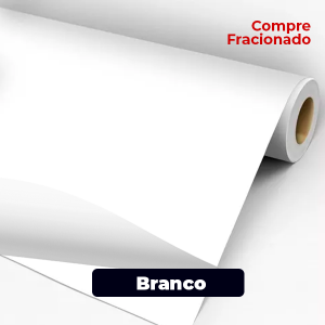 Bobina Fracionada Vinil Branco - Vinil Adesivo - Bobina Fracionada sem impressão   - Brilho ou fosco 