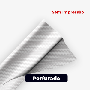 Bobina Vinil Perfurado - Vinil Adesivo - Bobina sem impressão   - Perfurado 