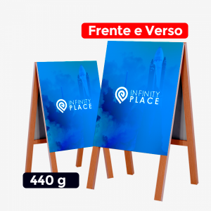 Cavalete - Frente e Verso - 440g -Lona 440g 2 Face    