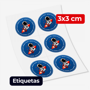 Etiqueta Personalizada - Tamanho 3x3 -Etiqueta adesivo Vinil Tamanho 3x3 -Impressão Colorida  -Corte Especial 