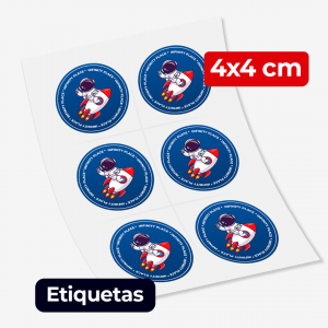 Etiqueta Personalizada - Tamanho 4x4 -Etiqueta adesivo Vinil Tamanho 4x4 -Impressão Colorida  -Corte Especial 