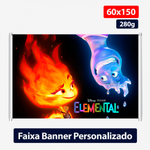 Faixa Banner Personalizado -  60x150 - 280g -Lona 280g 60x150 -Impressão Colorida   -Personalizado com a sua arte e/ou logotipo