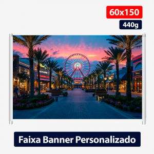 Faixa Banner Personalizado -  60x150 - 440g