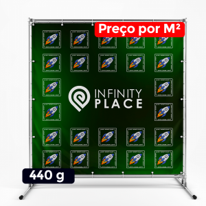 Lona Backdrop - Personalizado - 440g -Lona 440g Venda por m² -Impressão Colorida   